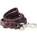 Taglory Premium Leather Dog Leash 6 Foot x 5/8 Inch, Braided Latigo Leather Training Leashes for Medium and Large Dogs, Brown