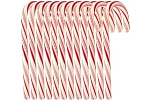 GENERIC Candy Cane Peppermint Flavored | 144 Pieces Individually Wrapped | Free Creative Idea Booklet Included. (144Pcs Red & White)