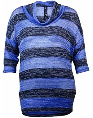Jessica Simpson Women's Alexandra Cowl Neck Striped Sweater