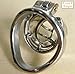BDSM Stainless Steel Male Chastity Device Chastity cage Small with Anti-Off Rings Cock cage Penis Lock cb6000s (Ring 4.5cm)