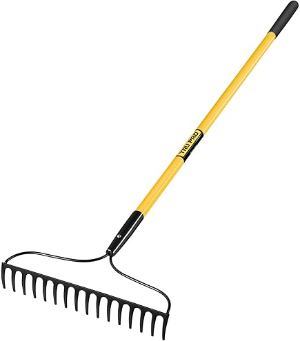 Bellota 951-20 Professional Garden Rake - Steel Head, Epoxy Paint Finish