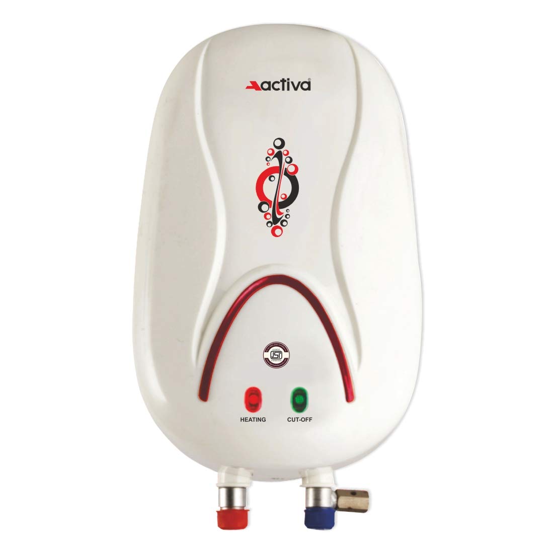 ACTIVA 3 KVA Instant 3 LTR. Anti Rust Coated Tank Geyser with Full ABS Body, 5 Year Warranty