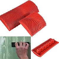 Gaweb Wood Graining Plastic Painting Effects Tool Texture Pattern DIY Home Decoration - Red