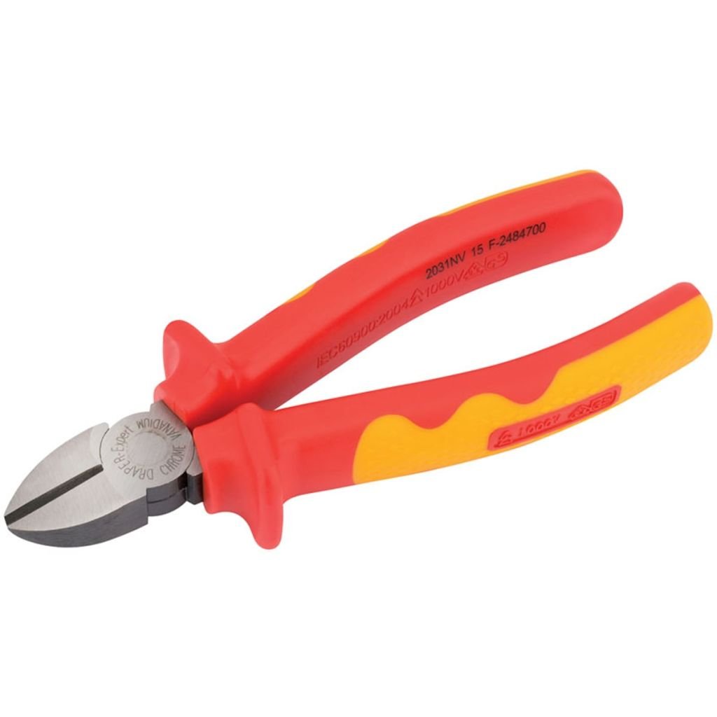 Draper Expert 69178 VDE Diagonal Side Cutters,Blue,160 mm