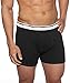 Gildan Men's Premium Cotton Boxer Briefs 4-Pack (Large, Black, Light Grey, Dark Grey)