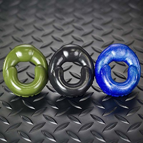 Oxballs Grip Padded Silicone Cockring, Green, 65 Gram