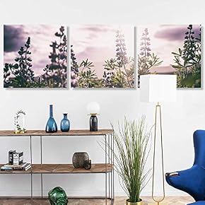 wall26 3 Panel Canvas Wall Art Romantic Lavender...