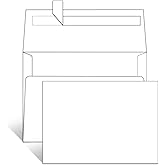 Goefun White Blank Cards (Unfolded) and Envelopes 4 x 6 Flat Postcards and A6 Envelopes Self Seal 100 Pack for Wedding, Invitations, DIY Greeting Cards & All Occasion