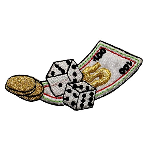 ID 0080 Casino Craft Patch Gambling Accessory Coins & Chips Iron-On Applique