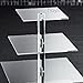 Hayley Cherie 4-Tier Square Cupcake Stand - Acrylic Tiered Cake Stand - Dessert or Cupcake Tower