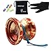 Authentic MAGICYOYO N12 Shark Honor Yo-yos with Bag+ 5 Strings + Glove for Gift Toy yoyo, Aluminum (Red with Golden)