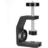 UTEBIT Camera Clamp Mount with 1/4'' Screw Aluminum Adjustable C Clamp Mount for Photography Studio Tripod Light Stand U Clamp Photographic Clip