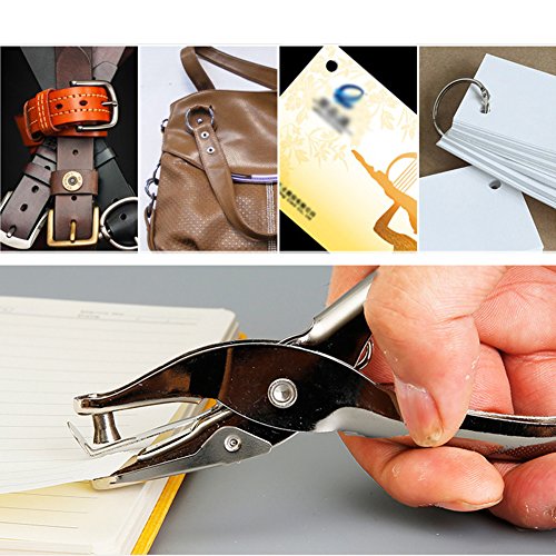 Hand Punch 1 Hole 1/4 Inch Punch 10 Sheets Office Tools, Circle - Thumbnail 4