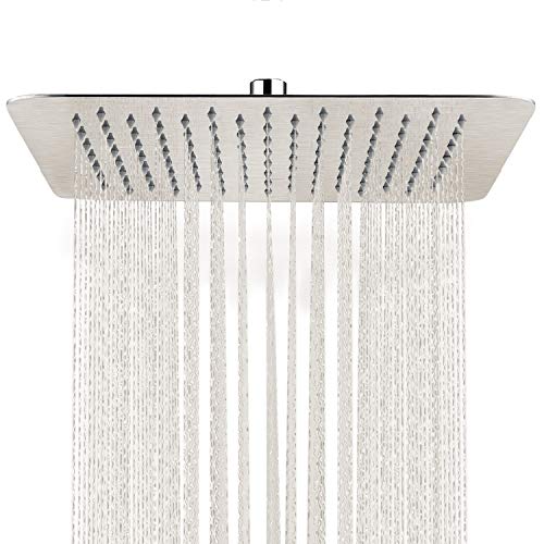 SR SUN RISE 12 Inch Rain Shower Head Brushed Nickel 304 Stainless Steel ...