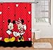 Disney Jay Franco Mickey Mouse & Minnie Mouse Shower Curtain & Easy Care Fabric Kids Bath Curtain (Official Product)