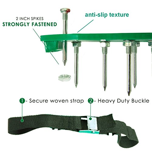 Luxxi Lawn Aerator Shoes w/Metal Buckles Spike Shoes with Straps - Heavy Duty Spiked Sandals for Aerating Your Lawn and Grass for Garden or Yard (With 4 Straps) - Thumbnail 3