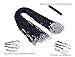 KONMAY Necklace Cord 50PCS 20'' Black Satin Silk Necklace Cord 2.0mm with Dull Silver Metal Parts