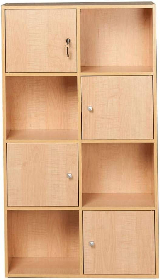 Huiqi Wooden Bookcase Hx Lockable Storage Cabinet Simple Wooden Storage Cabinet Storage Shelf Amazon Co Uk Kitchen Home