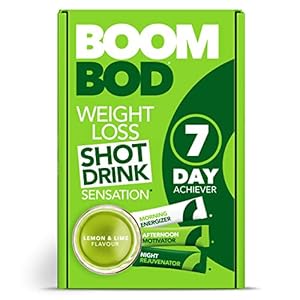 Boombod Weight Loss Shot Drink, Glucomannan, High Potency, Diet and Exercise Enhancement, Promote Fat Loss, Keto and Vegan Friendly, Sugar and Aspartame Free, Gluten-Free – Lemon Lime Flavour