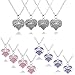 9 Style 3 Colors Crystal Big Middle Little Baby Sister Love Heart Necklace Family Gift for Women Girl