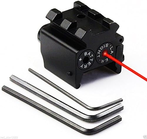 Lanboo Mini Red Dot Laser Sight, Adjustable Compact with Detachable Picatinny 20mm Rail for Pistol Air-gun Rifle Hunting Accessious