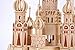 Lingduan Innovative New Favorable Imaginative DIY Difficult 3D Simulation Model Wooden Puzzle Kit for Children Or Adults Artistic Wooden Toys for Children-Buildings Series Castle （492 Components）