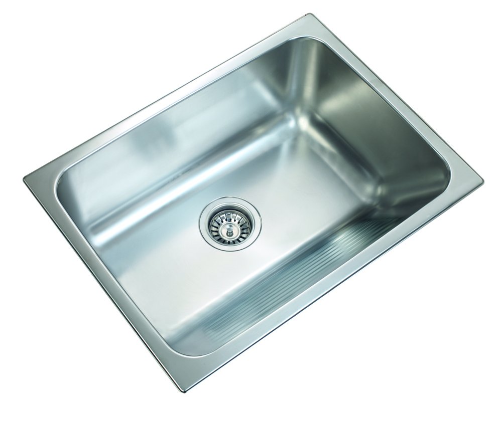 Ukinox D610.457 Modern Dual Mount Single Bowl Stainless Steel Laundry Sink