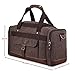 BLUBOON Overnight Bag Canvas Genuine Leather 18.9