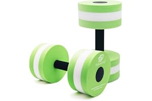 KLOLKUTTA Aquatic Dumbells, 2PCS Water Aerobic Exercise Foam Dumbbell Pool Resistance,Water Aqua Fitness Barbells Hand Bar Exercises Equipment for Weight Loss