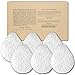 Konjac Facial Sponge (6 Pack) Individually Wrapped Pure (White) Konjac Drop Shape Sponges for Soft and Gentle Cleansing