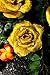 MEJOY 5 Large Crepe Paper Flowers,Handcrafted Flowers,Nursery Wall,Metallic Gold Rose Flower,for Wedding Backdrop, Gold Bachelorette,Baby Shower,Photo Backdrop,Gatsby Nursery,Archway Decor