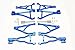 GPM For Traxxas E-Revo Brushless Edition Upgrade Parts Aluminum Front+Rear Upper & Lower Suspension Arm - 8Pcs Set Blue
