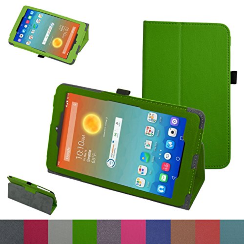 AT&T Trek HD Case,Mama Mouth PU Leather Folio 2-folding Stand Cover with Stylus Holder for 8