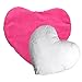 Tomus-UNI Mermaid Sequin Pillow with Insert, 13''×15'' Heart Magic Reversible Sequins Cushion for Home Décor(Rose/Silver)