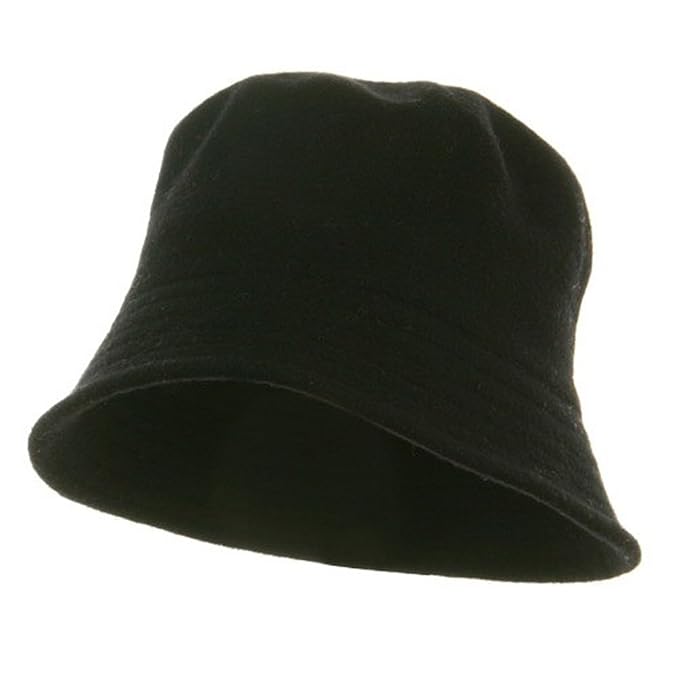 black wool bucket hat