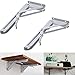 Farmunion 2pcs White Metal Triangle Folding Shelf Bracket Support Wall Bracket