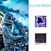 ZEULYCHAPMAN Halloween Costume Kids DJ Helmet Music Festival LED Mask Disco Lights Headgear Carnival Cosplay Light Up Mask Prop Latex Full Head Hat Rave Party White for Men (White, One Size)