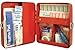 Kikkerland Empty Steel First Aid Kit Case – Multi-Purpose Medical Supply Organizer – Portable First Aid for Home, Office, & Travel, Red