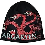 Game Of Thrones Men's Reversible Targaryen Beanie, Black, One Size