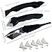 3 pcs Silicone Scraper Caulking Grouting Tool Sealant Finishing Cleaning Kit Set, for Bathroom Kitchen Room Cleaning Tool Kit .(Black) (3 pcs Scraper Set)
