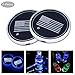 BALMOST LED Car Cup Holder Pad Lights, Luminescent Cup Mat, Bottle Drinks Coaster with 7 Colors Changing USB Charging Mat, Interior Atmosphere Lamp Decoration Light for Car