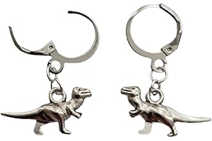 WYGUYO Dinosaur Small Hoop, Gothic Tiny Dino Cool T Rex Earrings, Man Woman Jewelry