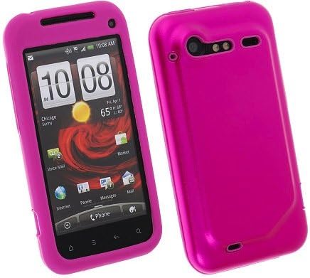 2 in 1 Silicone Soft Rubber Gel &amp; Aluminum Hard Metal Dual Layer Case for HTC Droid Incredible 2, HTC Incredible S. All Around Protection From Scratches, Bumps, Shock From Drops. [Slim Profile] [Sturdy &amp; Tough] - Magenta