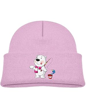 Boy Fishing Polar Bear Unisex Cotton Beanie Hat For Cute Baby Boy/Girl Soft Toddler Infant Cap Royalblue