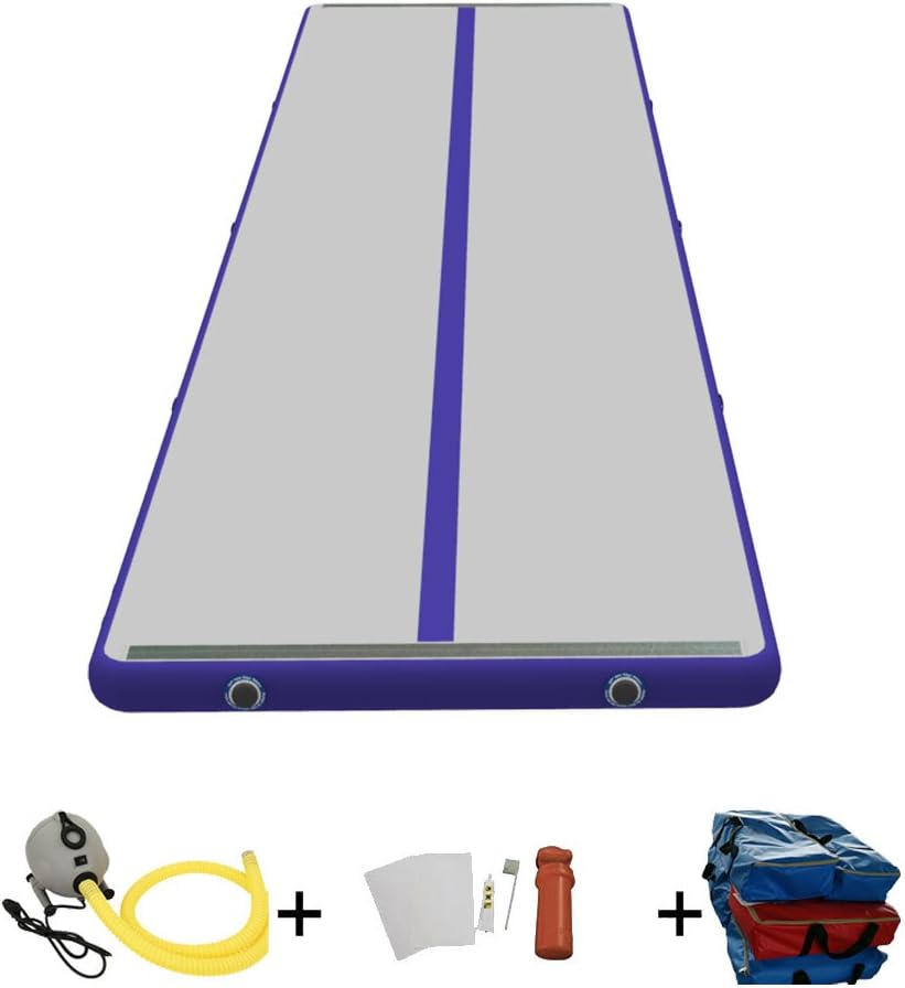 Sinolodo Inflatable Air Track 8 inches Thick Gymnastics Tumbling Mats for Kit Inflatable Gym Air Mat Gymnastics Equipment