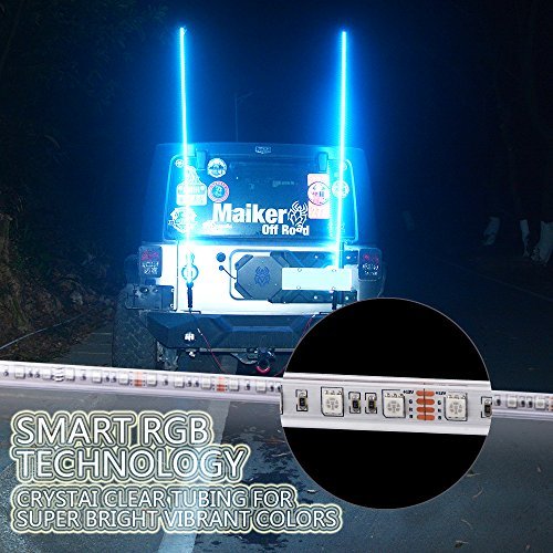 OMUOFFROAD-5FT-20-Color-RGB-LED-Lighted-Whip-Antenna-Whip-Safety-Flags-Pole-Bendable-For-Polaris-RZR-UTV-ATV-Sand-Dune-Buggy-Quad-Truck-Boat-One-Whip