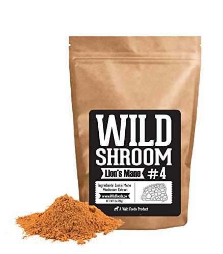 Lion's Mane Mushroom Extract 10:1 Concentrated Powder, Hericium Fruiting Body by Wild Foods for Concentration, Mood, Nootropic (2 ounce)