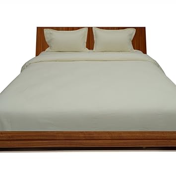 Bettwäscheset mit Spannbettlaken, aus 100 % ägyptischer Baumwolle, 500 Fadenzahl, Taschengröße 76 cm, einfarbig, 4-teiliges S