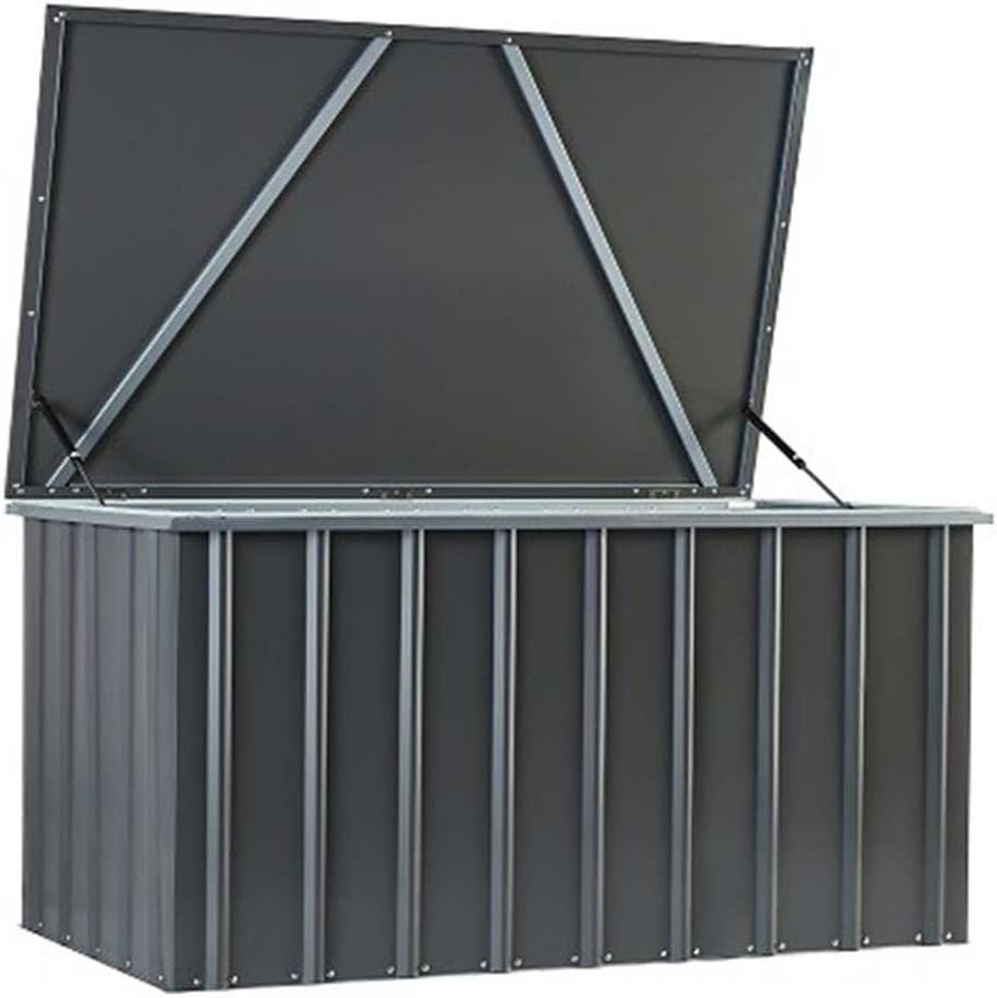Globel Heavy Duty Lockable Cushion Storage Box Anthracite Grey 800L capacity