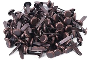ZGLUZP 100 Pcs Copper Mini Brad Fasteners Round Paper Fasteners Brads for Paper Craft DIY Stamping Scrapbooking Craft Supplies